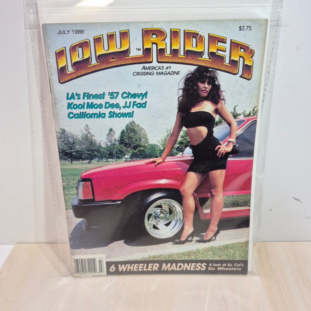 Vintage July 1988 Lowrider Magazine Kool Moe Dee JJ Fad 57 Chevy 6 Wheelers